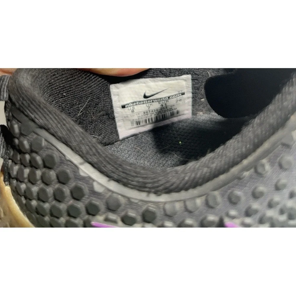 Nike Free Trainer 1.0 Sneakers Men's 8 Black Purple Athletic‎ Shoes 807436-052